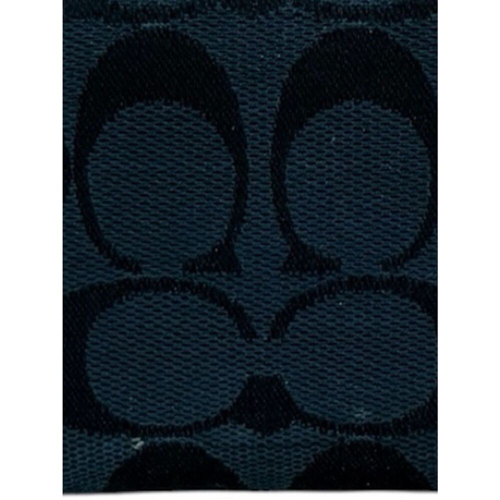Coach Black Signature "CC" Continental Canvas/Leather Long Wallet Classic Preppy - Picture 8 of 8
